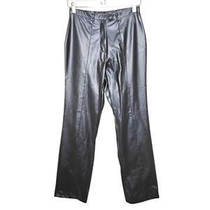 Vtg Y2K Rave4Real Faux (Vegan) Leather Pants 3 – Black Club Moto